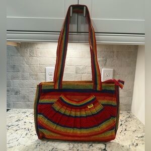 Pinzon EUC Colorful Striped Tote Bag